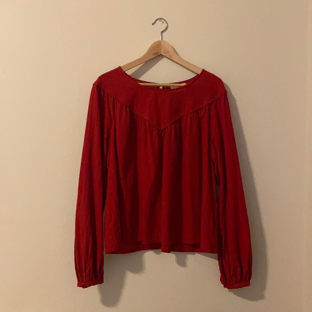 Universal Thread Red Peasant Top